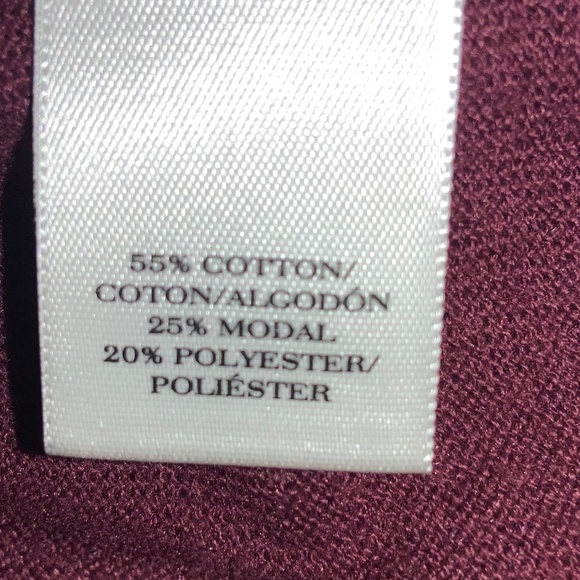 Ann Taylor burgundy Cotton / Modal blend cardigan sweater Sz XS - Picture 4 of 5